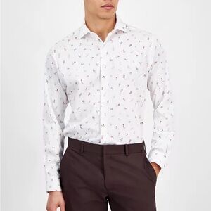 Bar III Sami Floral Print Dress Shirt XL
